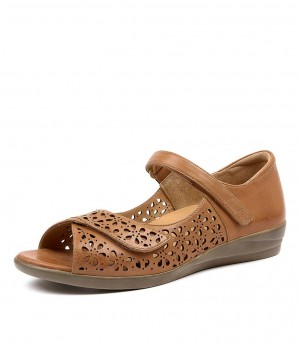 Women Ziera Daffodil (Wide) Sandals Brown | Z-245981