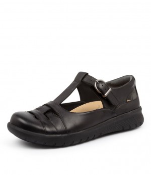 Women Ziera Skipper (Extra Wide, Adjustable Fit) Mary Janes Black | Z-945203