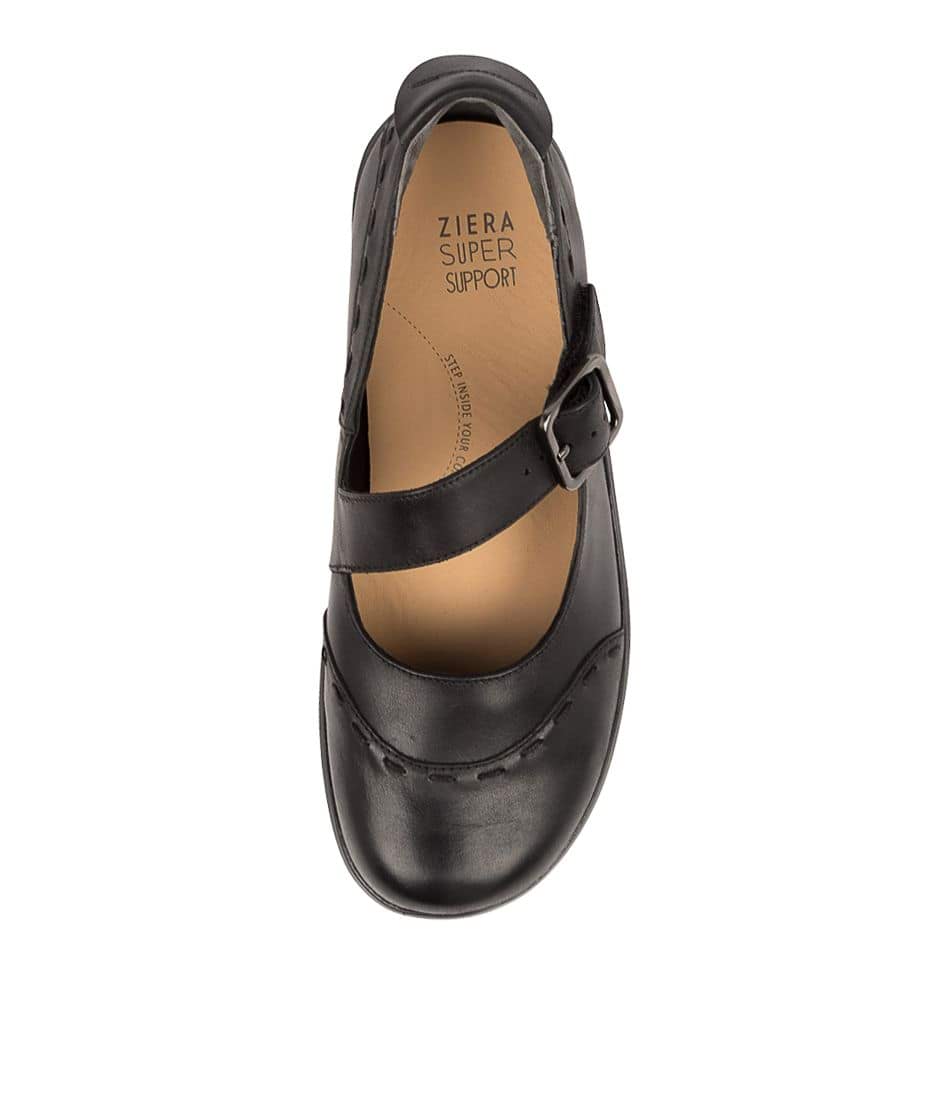 Women Ziera Angel (Wide) Mary Janes Black | Z-061279