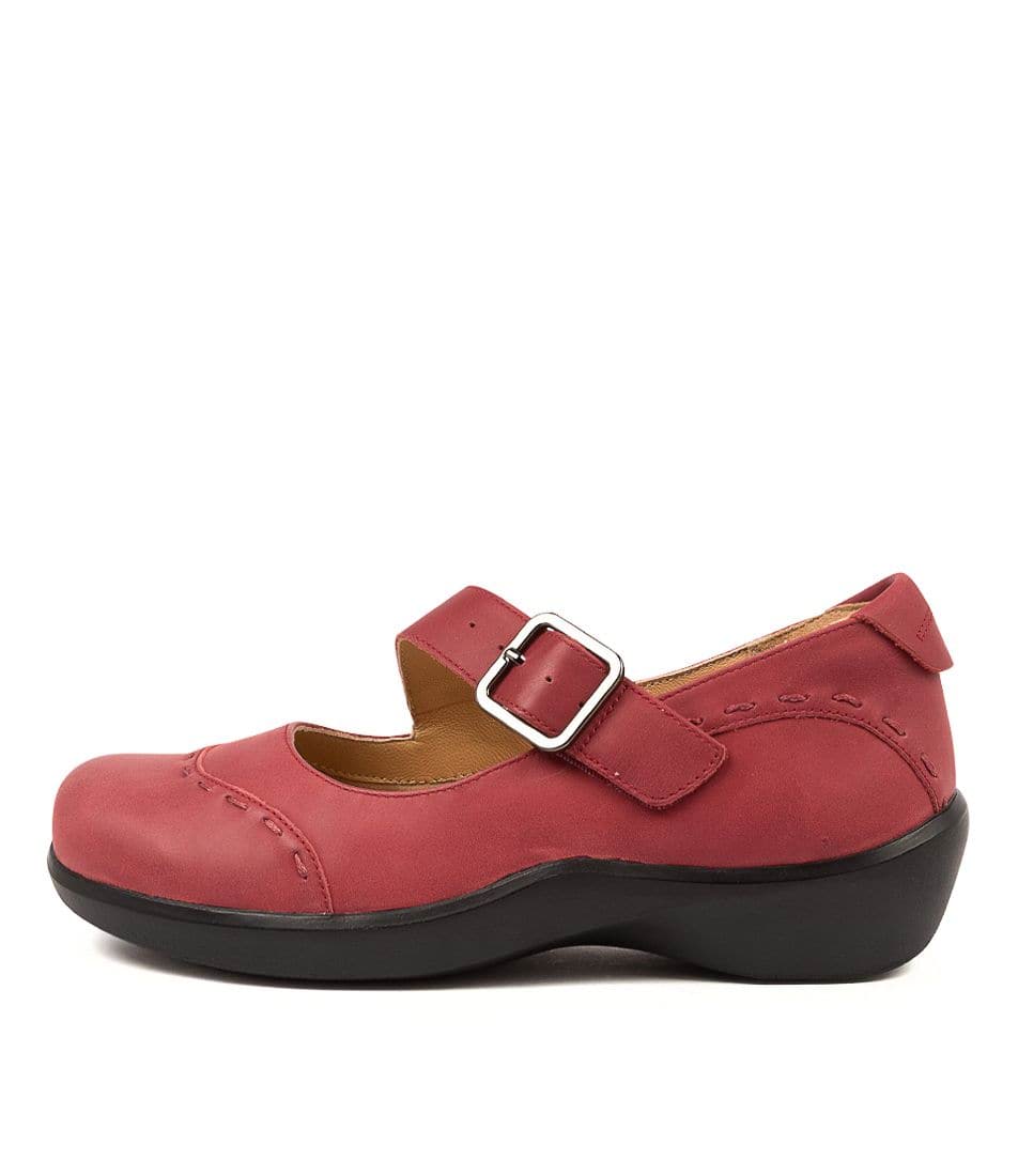 Women Ziera Angel (Wide) Mary Janes Dark Red | Z-276894