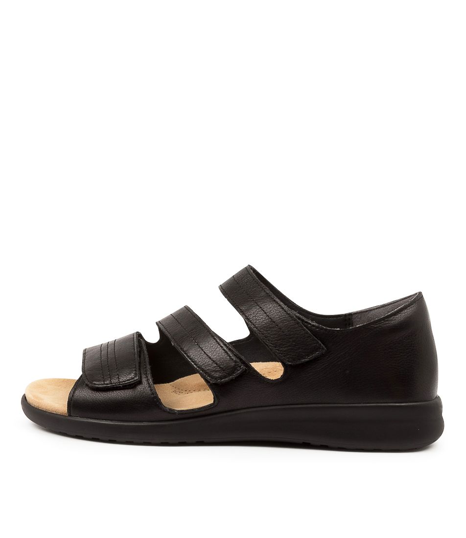 Women Ziera Bardot (Wide) Sandals Black / Black | Z-312946