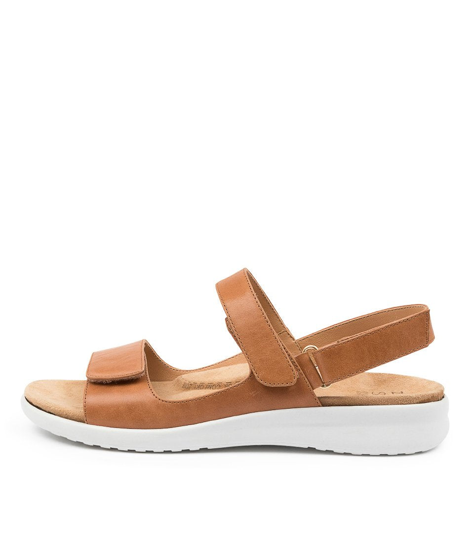 Women Ziera Benji (Extra Wide) Sandals Brown White | Z-041936