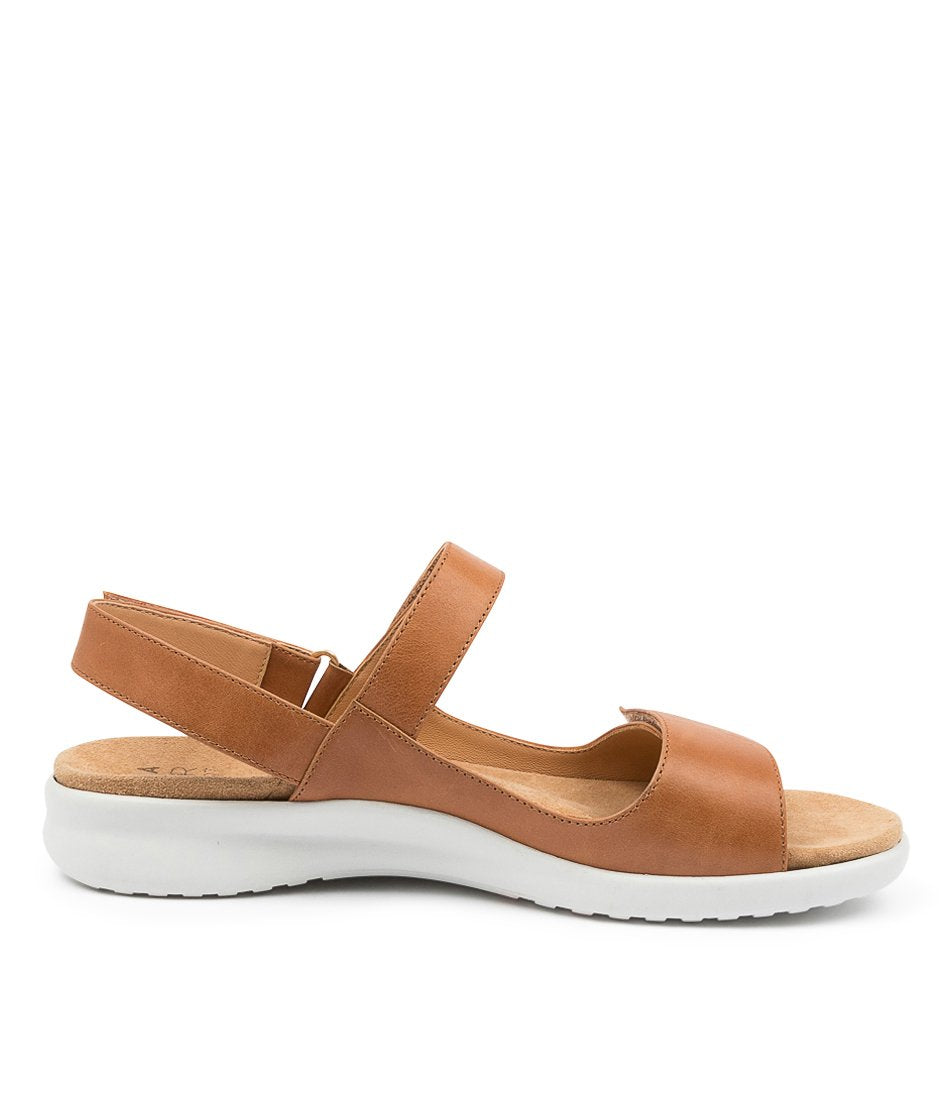 Women Ziera Benji (Extra Wide) Sandals Brown White | Z-041936