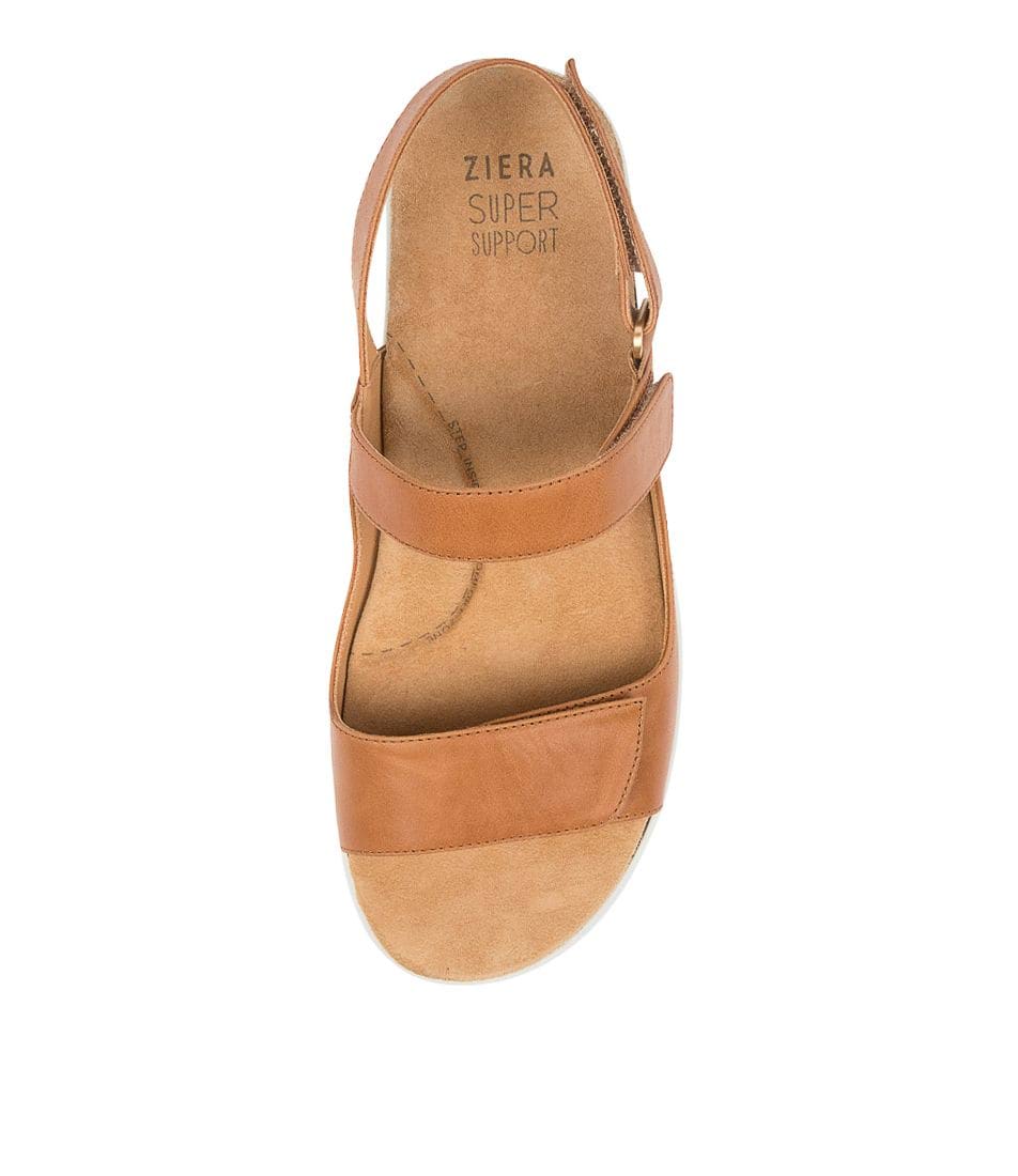 Women Ziera Benji (Wide) Sandals Brown / White | Z-136947