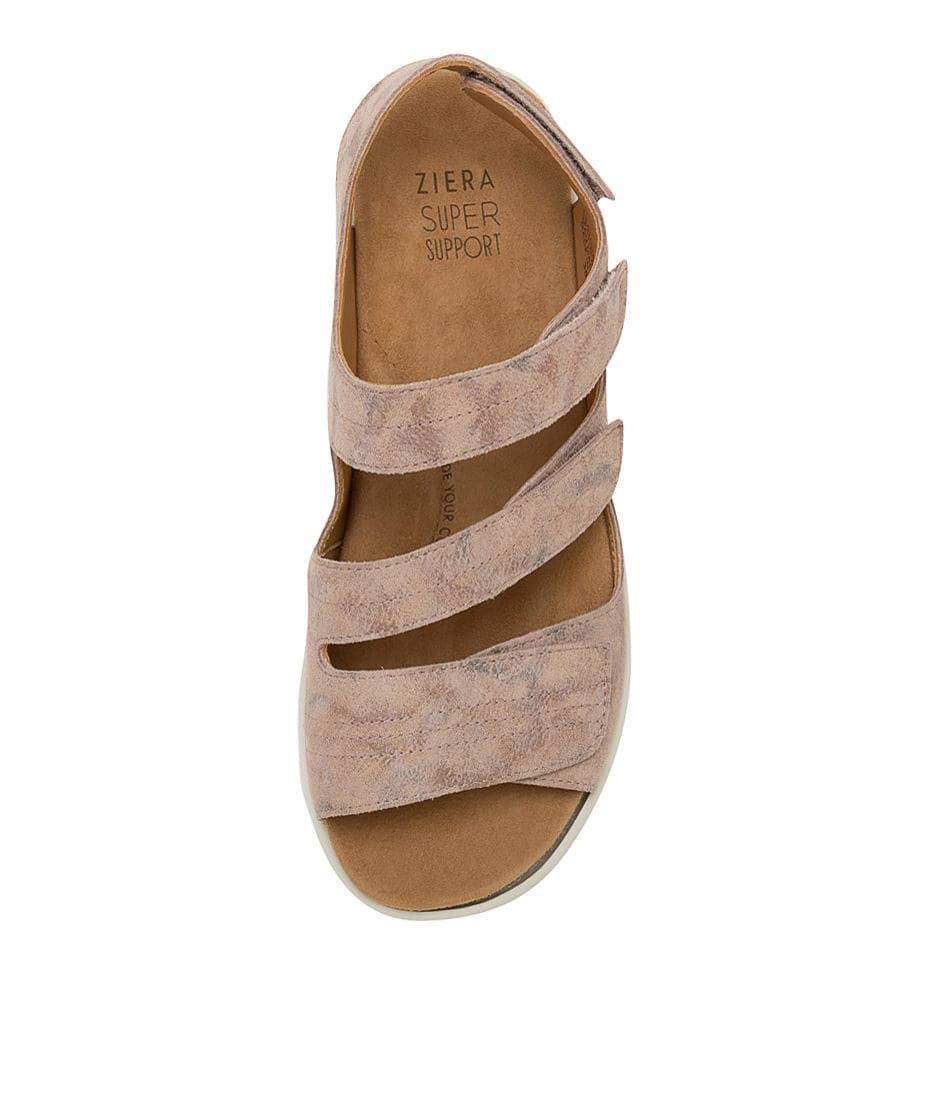 Women Ziera Bonny (Wide) Sandals Beige / White | Z-689704