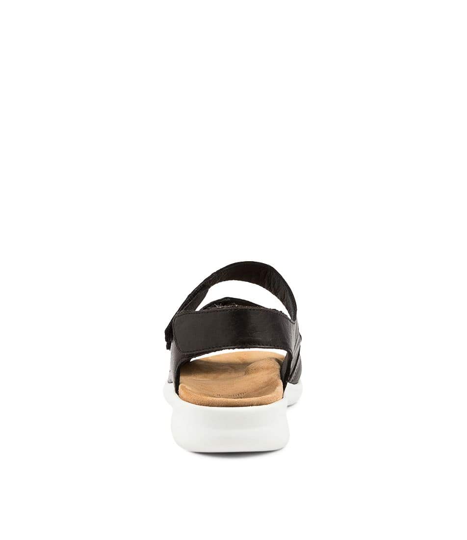 Women Ziera Bonny (Wide) Sandals Black / White | Z-926301