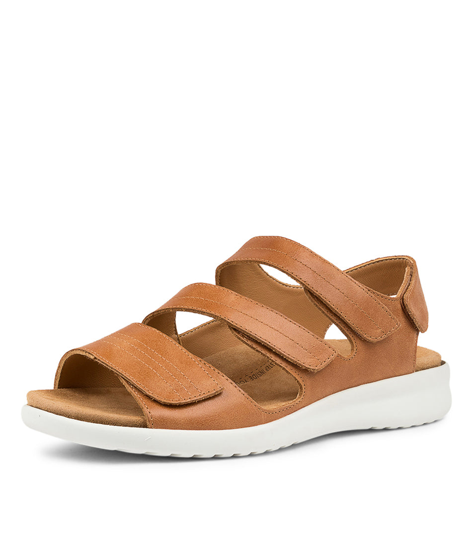 Women Ziera Bonny (Wide) Sandals Brown / White | Z-509437