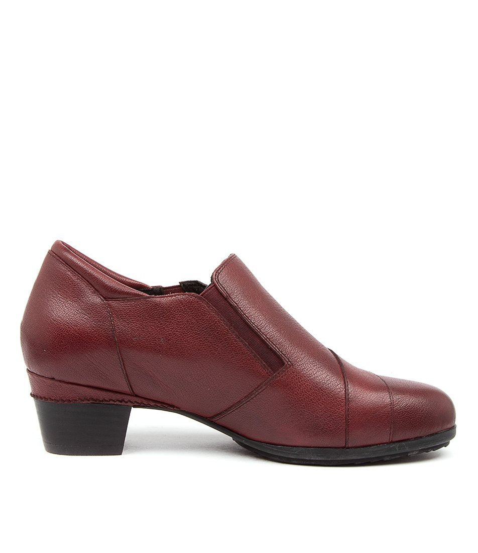 Women Ziera Camden (Wide) Heels Dark Red | Z-273015