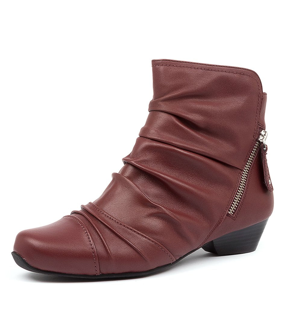 Women Ziera Camryn (Extra Wide) Boots Dark Red | Z-627490