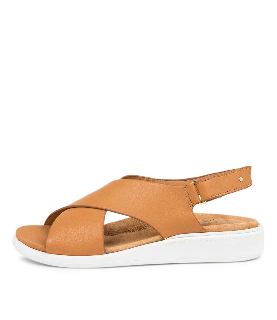 Women Ziera Ilda (Wide) Sandals Brown / White | Z-704532