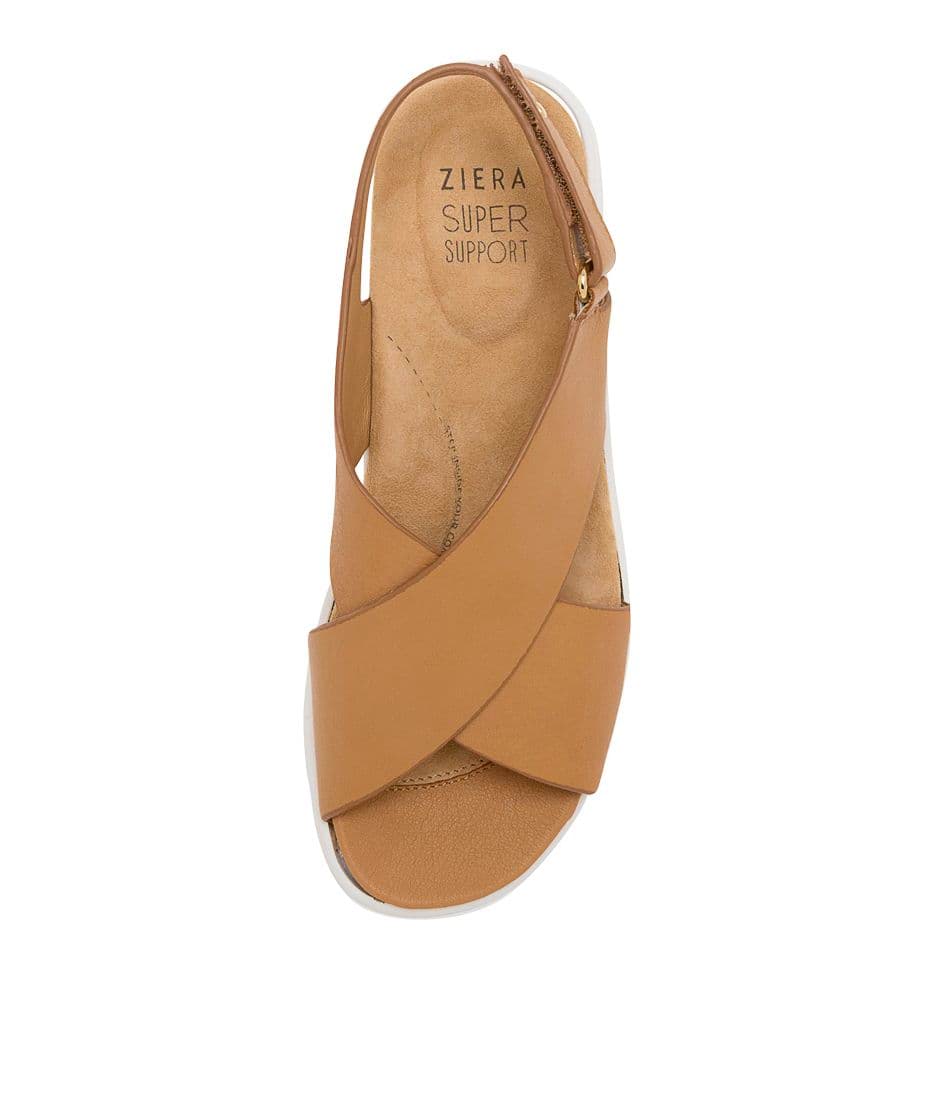 Women Ziera Ilda (Wide) Sandals Brown / White | Z-704532