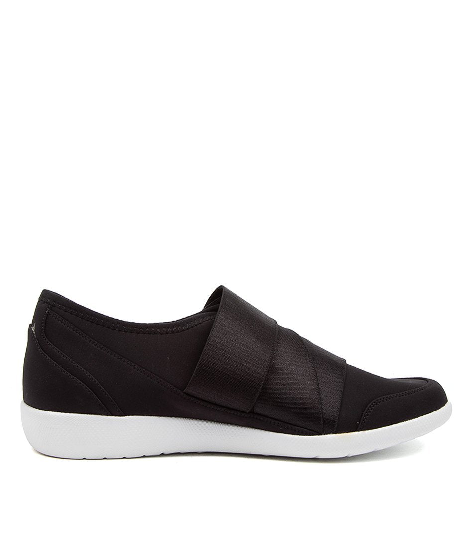 Women Ziera Urban (Wide, Adjustable Fit) Sneakers Black White | Z-810546